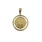Pingente Medalha São Bento Folheado