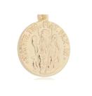 Pingente Medalha São Bento Sentado Ouro 18k 0.7gr Unissex