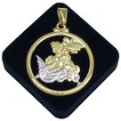 Pingente Medalha São Jorge Banho De Ouro 18k 4732 Pingente Medalha São Jorge Banho De Ouro 18k 4732