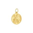 Pingente Medalha São Jorge Maciça Ouro Amarelo 18 Kl