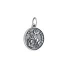 Pingente Medalha São Jorge Maciça Prata Envelhecida 925 Kl Pingente Medalha São Jorge Maciça Prata Envelhecida 925 Kl