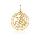 Pingente Medalha São Jorge Ouro Puro 18k P143 Pingente Medalha São Jorge Ouro Puro 18k P143
