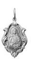 Pingente Medio 1.8cm Trabalhado 49 Santos Ouro 18k Branco k130