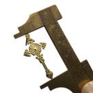 Pingente Medio 2.5 cm Cruz Ouro 18k Trabalhada Crucifixo DC-20K090 Pingente Medio 2.5 cm Cruz Ouro 18k Trabalhada Crucifixo DC-20K090
