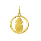 Pingente Medio Redondo Nossa Senhora Perpetuo Socorro Ouro 18k K210 FDDME-2V