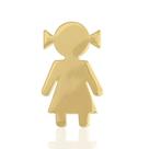 Pingente Menina 1cm em Ouro 18K