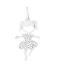 Pingente Menina Bailarina 2cm Zircônia Cravejada Pingente Menina Bailarina 2cm Zircônia Cravejada