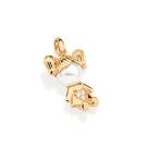 Pingente menina banhado a ouro 18k com zircônias e pérola Cód. 5426710012
