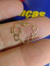 Pingente Menina Boneca 3 Corações Peso 0.30 Grama 20 mm x 16 mm Ouro18 kilates Maciço
