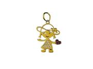 Pingente Menina Coração Pedras Zircônia Ouro 18k Ishizaki - 1.04