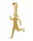 Pingente Menina Corredora Atleta Ouro 18k