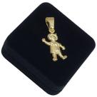 Pingente Menina Dupla Face Banho De Ouro 18k 4371A