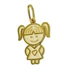 Pingente Menina Filha Fosca Ouro 18k Pingente Menina Filha Fosca Ouro 18k