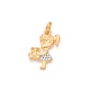Pingente menina folheado a ouro BRANCO 542023 Rommanel
