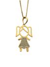 Pingente Menina Ouro 18k Rhodium - 0.80 Pingente Menina Ouro 18k Rhodium - 0.80