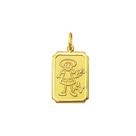 Pingente Menininha Ouro 18k Retangular Grande K140 Pingente Menininha Ouro 18k Retangular Grande K140