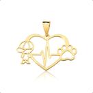 Pingente Menino Com Patinha Pet Ouro 18k Pingente Menino Com Patinha Pet Ouro 18k