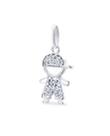 Pingente Menino E Menina Zircônia Cravejada 13mm