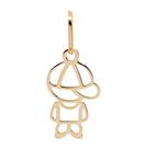 Pingente Menino Filho Boné Ouro10k Peso 0.1gr Com 11mm