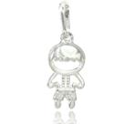 Pingente Menino Prata Legítima 925 Zirconia