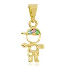 Pingente Menino Roupa Pedra Na Cabeca Zircônia 12mm Pingente Menino Roupa Pedra Na Cabeca Zircônia 12mm