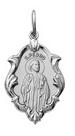 Pingente Mini 1cm Nossa Senhora Aparecida Retangular Ouro 18k Branco k050 Pingente Mini 1cm Nossa Senhora Aparecida Retangular Ouro 18k Branco k050