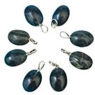 Pingente Mini Cabochão de Apatita Azul 20mm com Pino em Prata 950 - Atacado