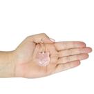PINGENTE MINI CARA DE GATO QUARTZO ROSA - (2 a 3)cm