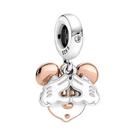 Pingente Mini Disney Mickey Minnie Em Prata 925 Para Colar Ou Pulseira DIY Presente De Festa