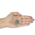 PINGENTE MINI ESTRELA DO MAR QUARTZO VERDE - (2,5 a 4)cm - PRATA 925