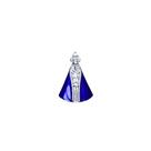 Pingente N. S. Aparecida 12x17mm e Manto Opala Azul Prata 925 com Banho de Ródio Pingente N. S. Aparecida 12x17mm e Manto Opala Azul Prata 925 com Banho de Ródio