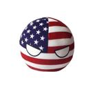 Pingente nacional de 9 cm de boneca de pelúcia Polandball Football Flag