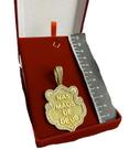Pingente nas mãos de deus - banhado a ouro 18k