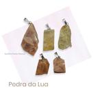 Pingente Natural De Pedra Da Lua Creme Bruta - Intuição