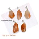 Pingente Natural De Pedra Da Lua Polido - Intuição