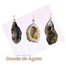 Pingente Natural De Pedra Geodo De Ágata - Pedra Energética