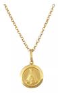 Pingente nossa senhora aparecida em ouro 18k 750 modelo redondo