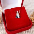 Pingente Nossa Senhora Aparecida manto zircônia azul Mini, material prata 925.