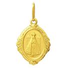 Pingente Nossa Senhora Aparecida Ouro 18K Oval Bordada k110 Pingente Nossa Senhora Aparecida Ouro 18K Oval Bordada k110