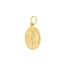 Pingente Nossa Senhora Auxiliadora Oval Ouro Amarelo 18 Kl