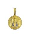 Pingente nossa senhora igreja redondo - banhado a ouro 18k