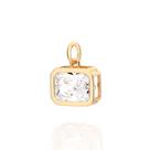 Pingente Octogonal com Cristal Banhado Ouro Rommanel 542988 Cor:Dourado Pingente Octogonal com Cristal Banhado Ouro Rommanel 542988 Cor:Dourado