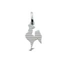 Pingente Oficial Galo Volpi Atlético MG 1cm Prata 925 Noble Joias