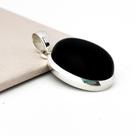 Pingente Ônix Oval Prata 925 3,5cm