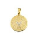 Pingente Oração Pai Nosso com Espírito Santo Banhado a Ouro