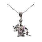 Pingente orixá xangô banhado a rhodium com micro zircônia Pingente orixá xangô banhado a rhodium com micro zircônia