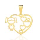 Pingente Ouro 18k 750 Coração Menina
