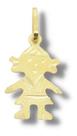 Pingente Ouro 18k Boneca menina 12 mm Peso 0.20 Grrams