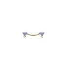 Pingente Ouro 18k Canga Dois Lugares Ouro Branco e Diamantes 10 mm