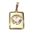 Pingente Ouro 18k Chapa Time Palmeiras Laser